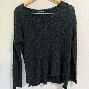 Brandy Melville Black Textured Knit Sweater One Size